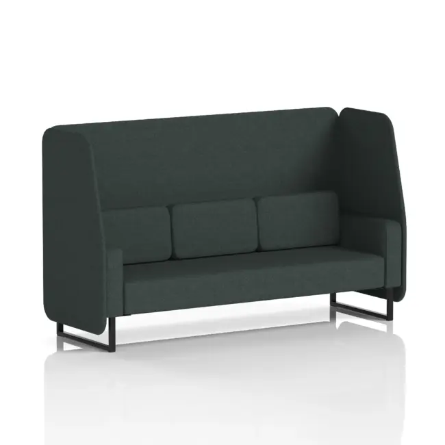 Brixworth Open Booth With Black Legs in Single Tone - Image 6