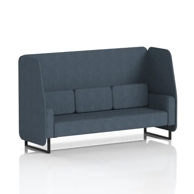 Brixworth Open Booth With Black Legs in Single Tone - Image 9