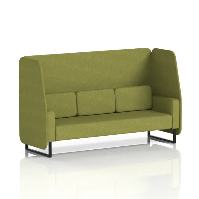 Brixworth Open Booth With Black Legs in Single Tone - Image 12
