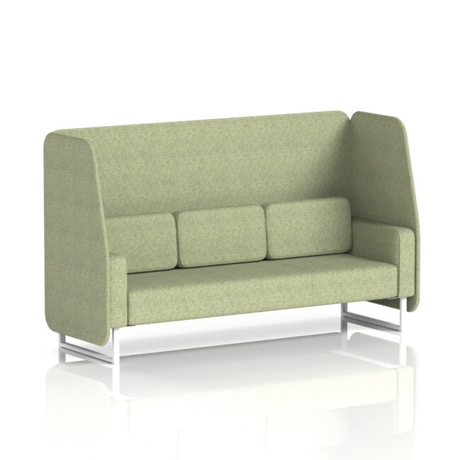 Brixworth Open Booth With White Legs in Single Tone - Image 3