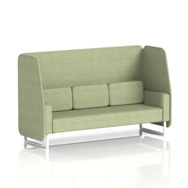 Brixworth Open Booth With White Legs in Single Tone - Image 3