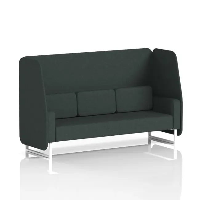 Brixworth Open Booth With White Legs in Single Tone - Image 6