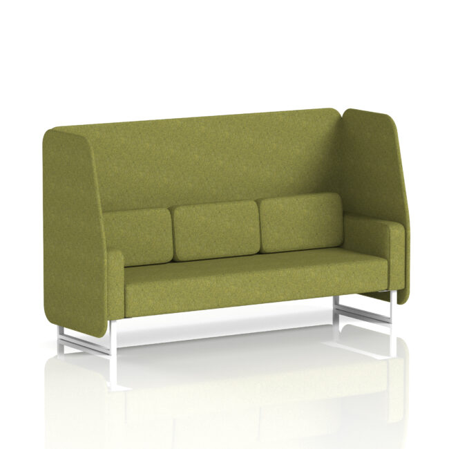 Brixworth Open Booth With White Legs in Single Tone - Image 12