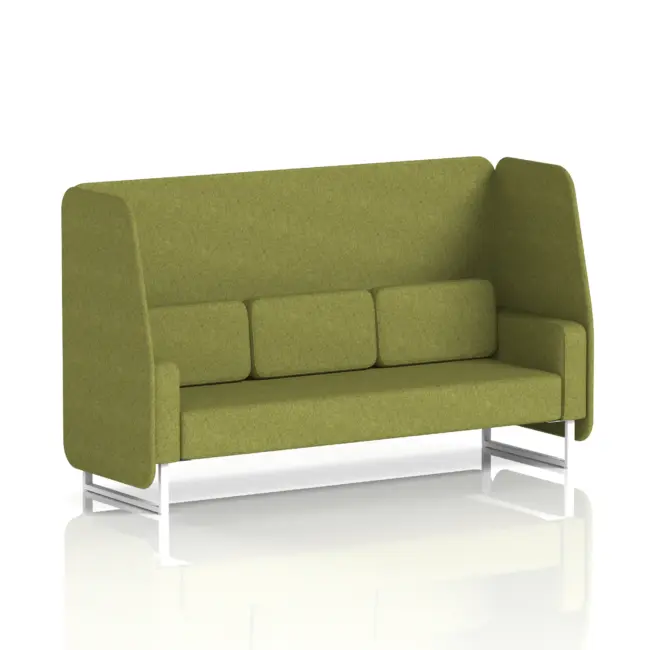 Brixworth Open Booth With White Legs in Single Tone - Image 12