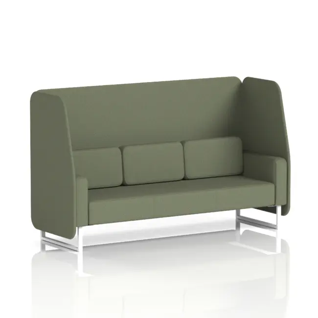 Brixworth Open Booth With White Legs in Single Tone - Image 42