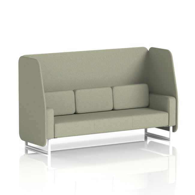 Brixworth Open Booth With White Legs in Single Tone - Image 45