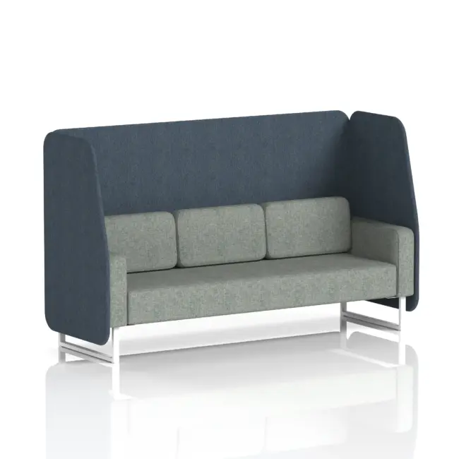 Brixworth Open Booth With White Legs in Two Tone - Image 9