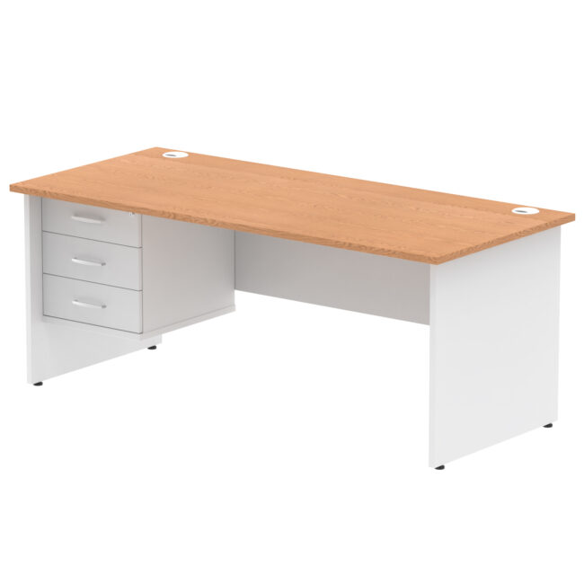 Impulse 1800mm Panel End Straigh Desk With Single Fixed Pedestal - Image 20