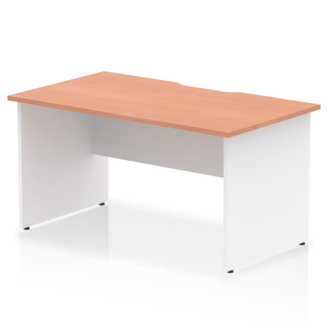 Impulse Scalloped Edge 1400mm Straight Desk Panel End Leg - Image 8