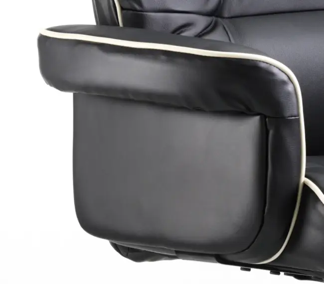 Chelsea High Back Soft Black Leather Executive Office Chair with Arms - Image 2