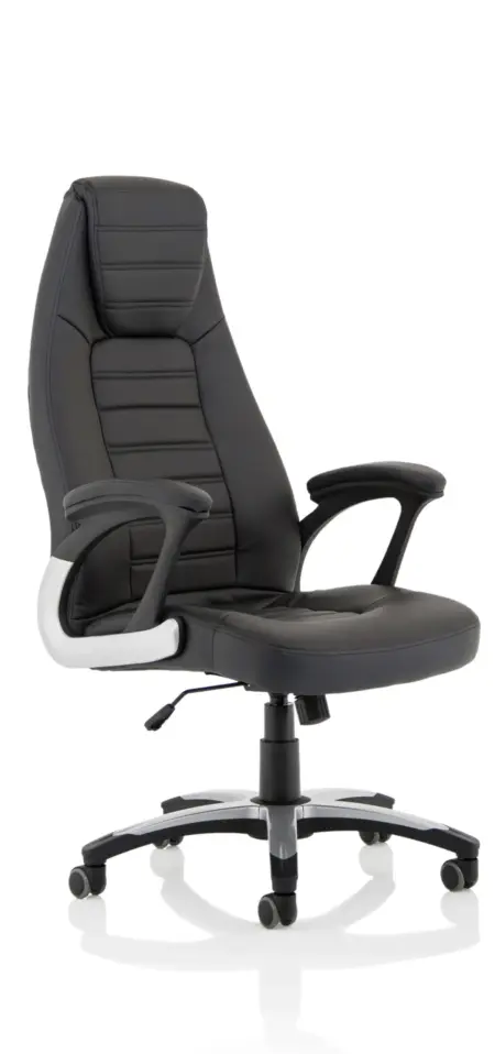 OE - Metropolis High Back Black Leather Look Chair