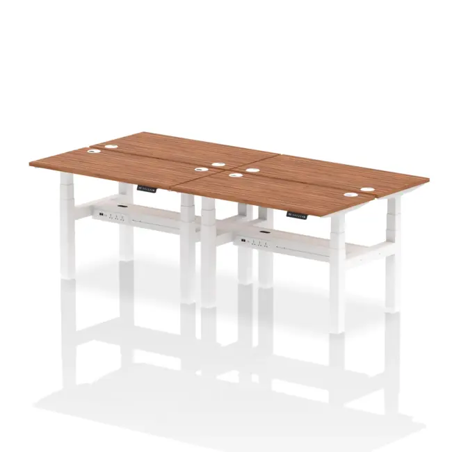 Air Back-to-Back Slimline Height Adjustable Bench Desk - 4 Person - Image 18