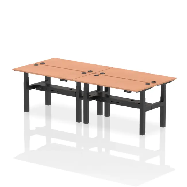 Air Back-to-Back Slimline Height Adjustable Bench Desk - 4 Person - Image 22