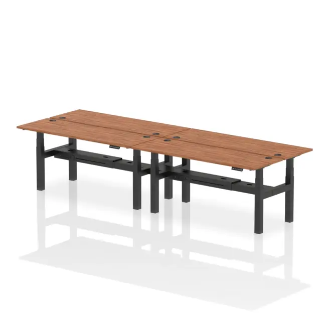 Air Back-to-Back Slimline Height Adjustable Bench Desk - 4 Person - Image 79