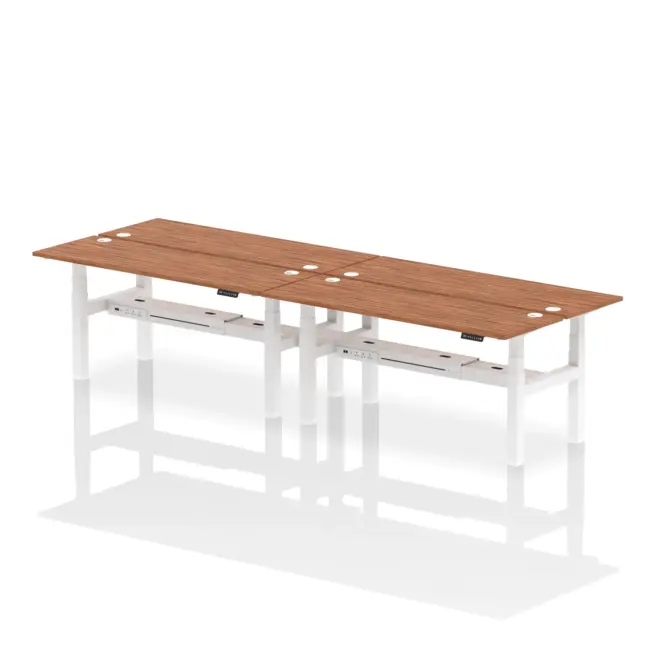 Air Back-to-Back Slimline Height Adjustable Bench Desk - 4 Person - Image 81