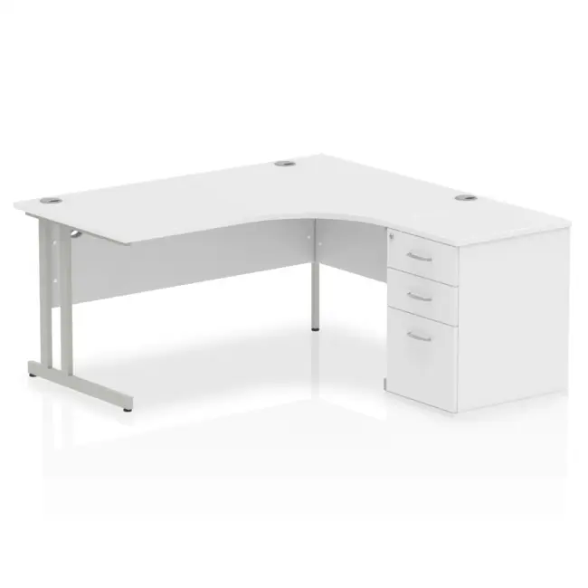 Impulse 1600mm Cantilever Right Crescent Desk Workstation - Image 32