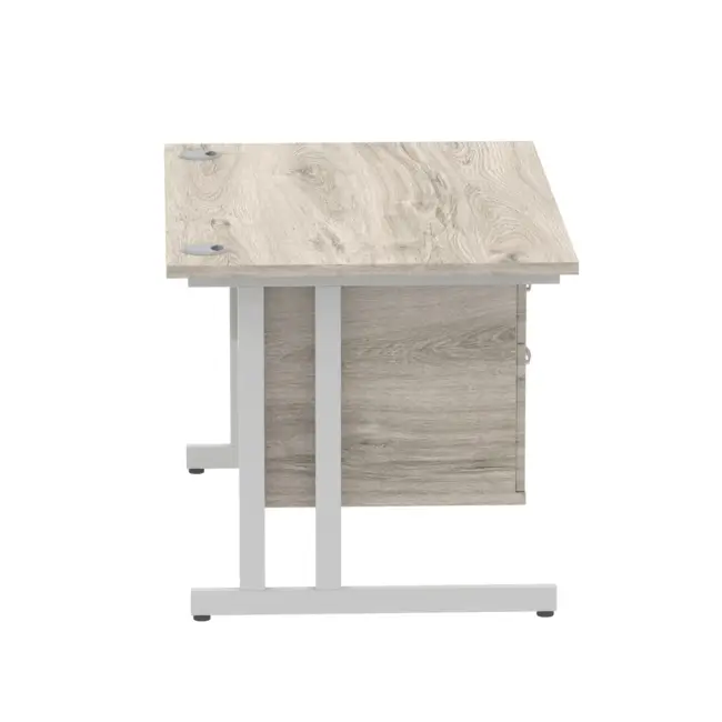 Impulse 1200mm Cantilever Straight Desk With Single Fixed Pedestal - Image 73