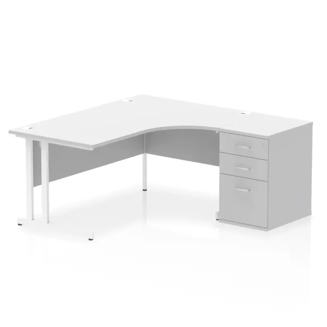 Impulse 1600mm Cantilever Right Crescent Desk Workstation - Image 33