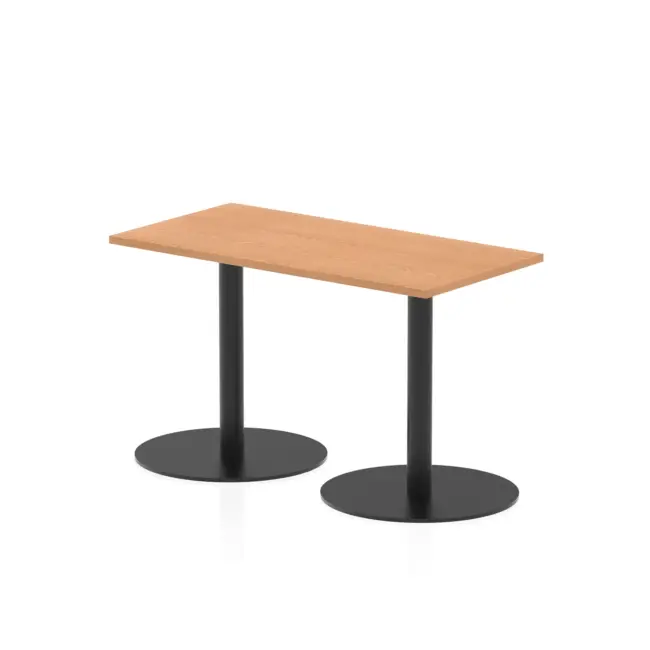 Italia Slimline Rectangular Poseur Table Black Leg - Image 5