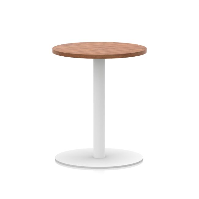 Italia Round Poseur Table White Leg - Image 2
