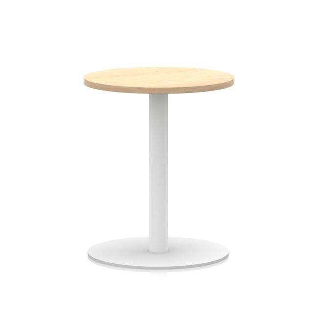 Italia Round Poseur Table White Leg - Image 4