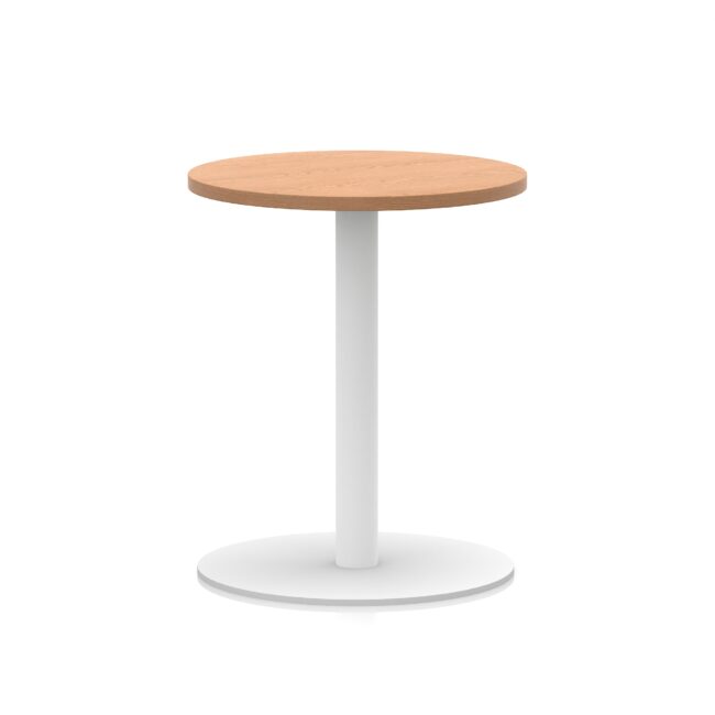 Italia Round Poseur Table White Leg - Image 5