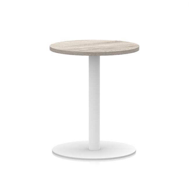 Italia Round Poseur Table White Leg - Image 6