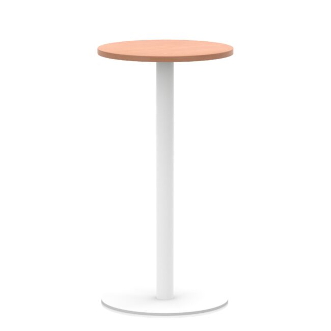Italia Round Poseur Table White Leg - Image 7