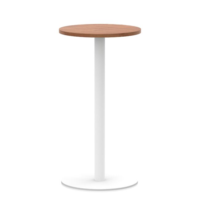 Italia Round Poseur Table White Leg - Image 8