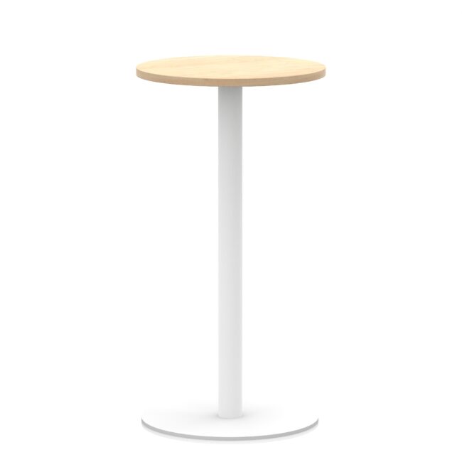 Italia Round Poseur Table White Leg - Image 10