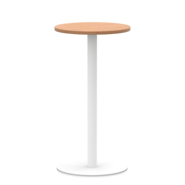 Italia Round Poseur Table White Leg - Image 11