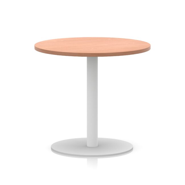 Italia Round Poseur Table White Leg - Image 13