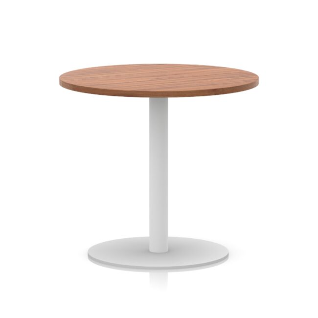 Italia Round Poseur Table White Leg - Image 14