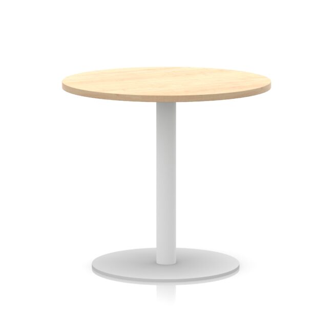 Italia Round Poseur Table White Leg - Image 16
