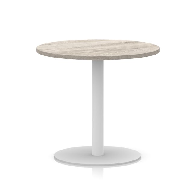 Italia Round Poseur Table White Leg - Image 18