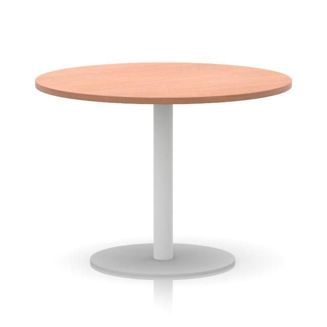 Italia Round Poseur Table White Leg - Image 25