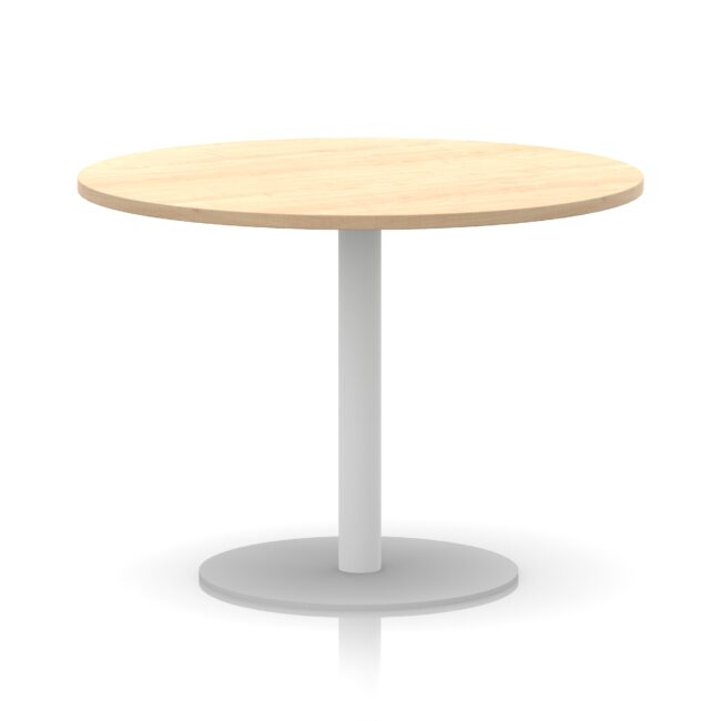 Italia Round Poseur Table White Leg - Image 28