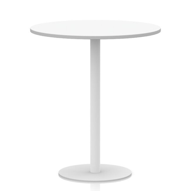 Italia Round Poseur Table White Leg - Image 33