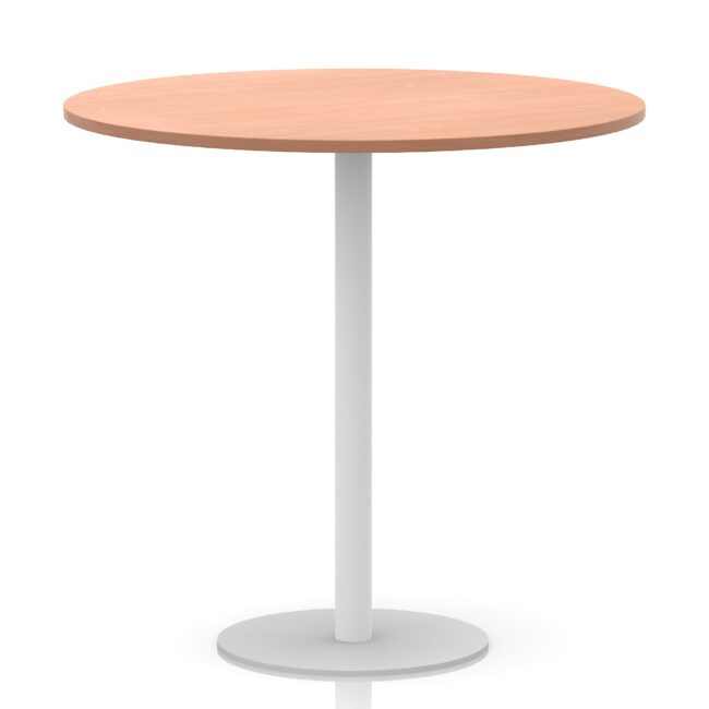 Italia Round Poseur Table White Leg - Image 43