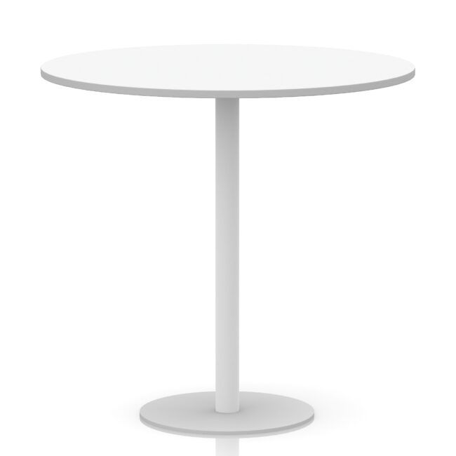 Italia Round Poseur Table White Leg - Image 45