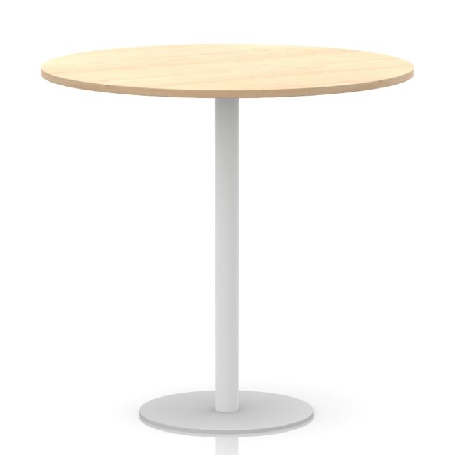 Italia Round Poseur Table White Leg - Image 46