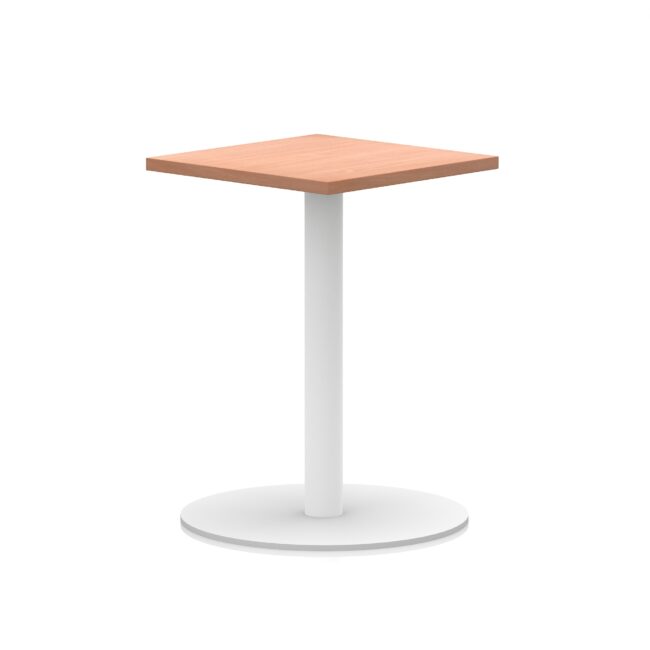 Italia Square Poseur Table White Leg