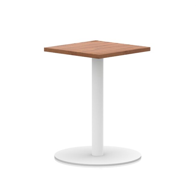 Italia Square Poseur Table White Leg - Image 2