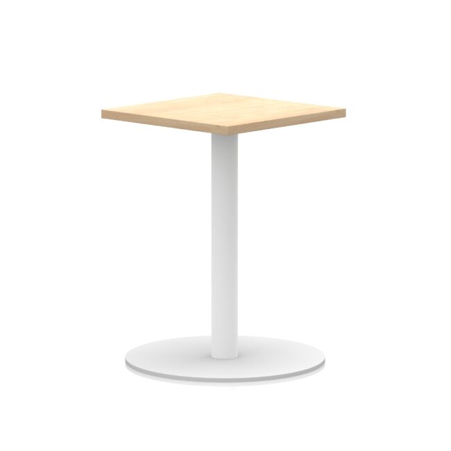 Italia Square Poseur Table White Leg - Image 4