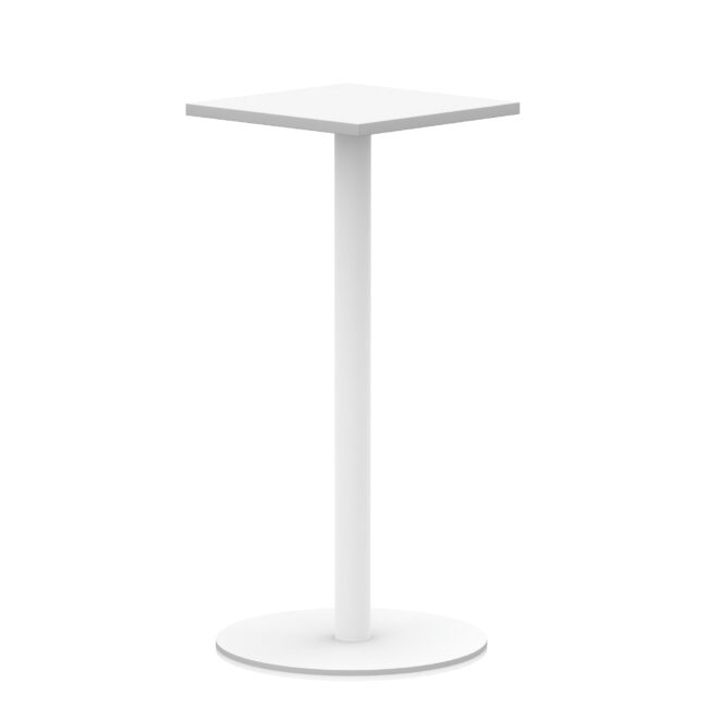 Italia Square Poseur Table White Leg - Image 9