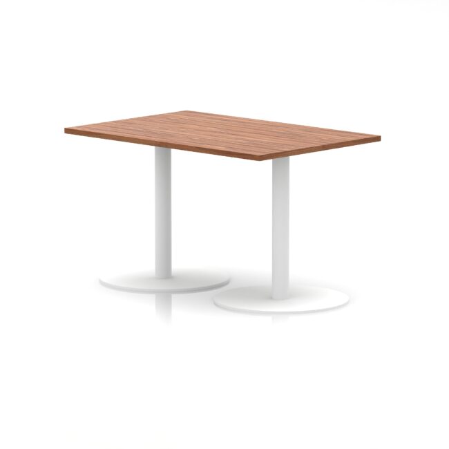Italia Rectangular Poseur Table White Leg - Image 2