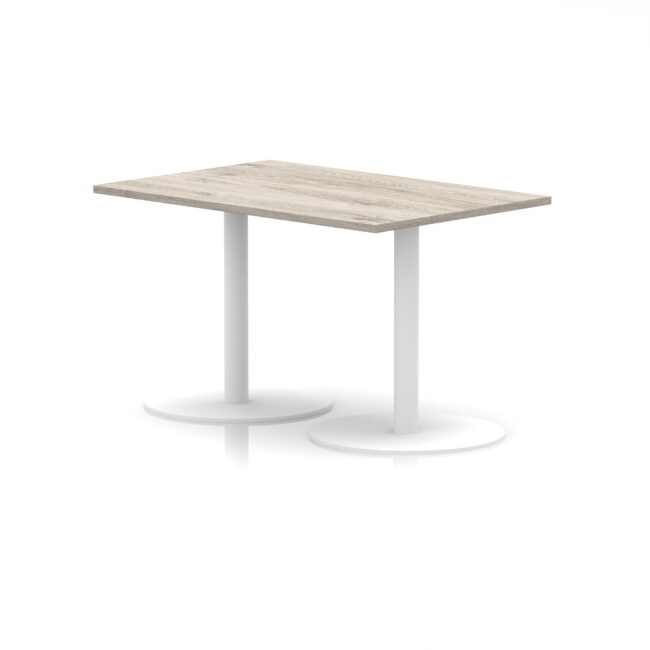 Italia Rectangular Poseur Table White Leg - Image 6