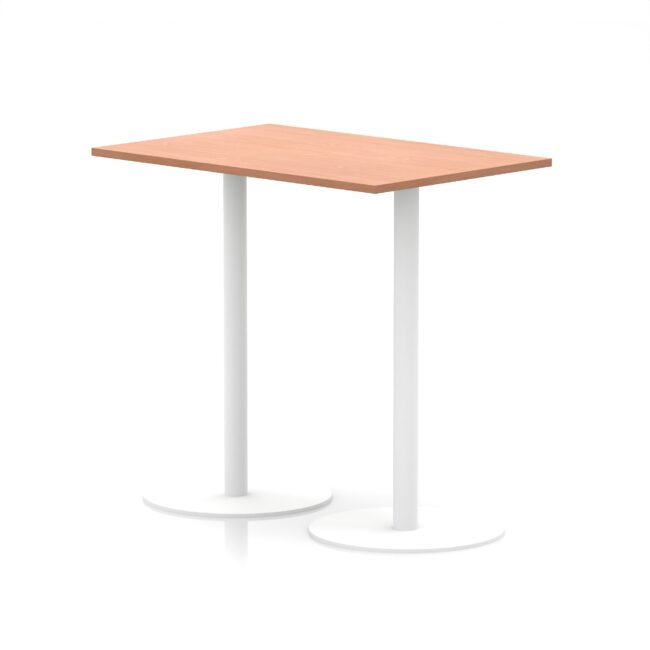 Italia Rectangular Poseur Table White Leg - Image 7
