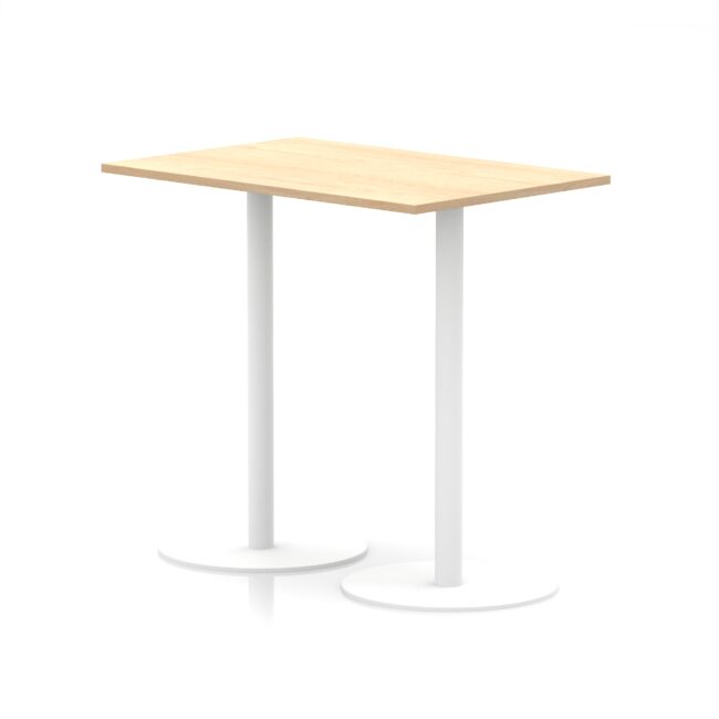 Italia Rectangular Poseur Table White Leg - Image 10