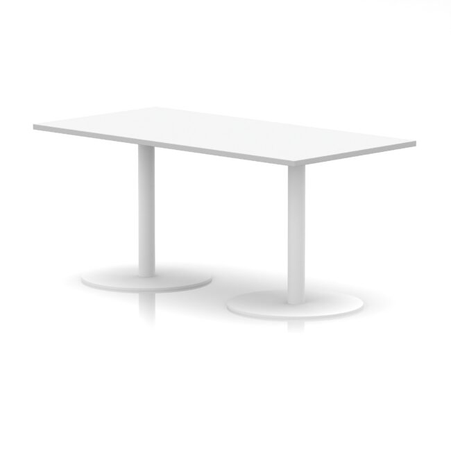 Italia Rectangular Poseur Table White Leg - Image 27